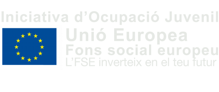 Amb el Suport de la iniciativa d'ocupació juvenil. Unió Europea, fons social europeu. L'FSE inverteix en el futur.